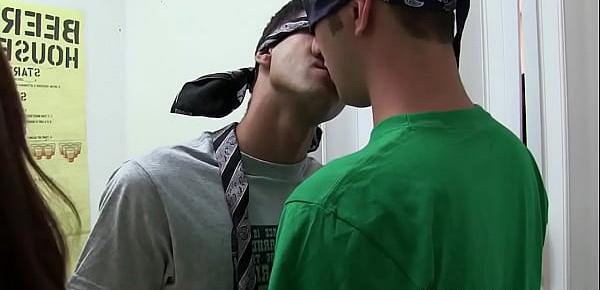  Gay students kissing and fucking anally